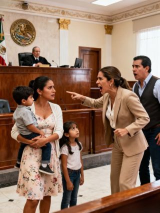 Llegó con gemelos a la audiencia… y lo que el juez descubrió hizo que todos temblaran